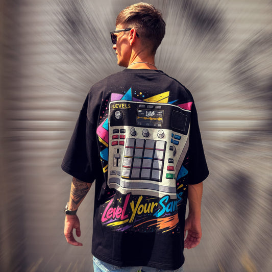 LVLS Oversized Shirt Black „Level Your Samples“ – Für Producer, die liefern
